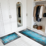 Three-piece kitchen rug set, non-slip and washable, abstract pattern kitchen hallway rug, soft and comfortable, suitable for sinks, floors, entrances, hallways and bathrooms. - Image 8