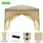 3 x 3m Two Doors & Two Windows Practical Waterproof Right-Angle Folding Tent Khaki - Image 20