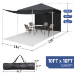 10x10FT pop up Canopy Tent with 2 sidewalls, Outdoor Canopy Tent for Parties - Image 10