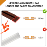 Same Code 70596693 100 x 96cm Household Application Door & Window Rain Cover Eaves Brown Board & Black Holder - Image 10