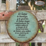 CIFbuy 1pc 8x8in Vintage God Bless You Round Sign, "" Bless You Round Sign, Round Sign, Spanish Bible Verse 2D Flat Plaque TikTok, Temu Self-pickup Logiaqics - Image 7