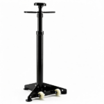Adjustable Underhoist Support Jack Stand, 1654 LBS Max Load Triangular Base Hoist Support Stand with Rolling Wheels Anti-Slip Rubber Platform for Professional & Home Workshop Car Maintenance - Black - Image 2