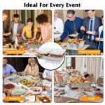 42-Piece Complete Disposable Chafing Dish Set - Includes 6 Half-Size Pans & Lids, 6 Full-Size Pans, Stands & Utensils - Aluminum Foil Material, Easy Cleanup - Perfect for Weddings, Parties - Image 3