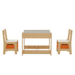 Children's Wooden Table And Chair Set With Two Storage Bags (One Table And Two Chairs) - Image 55
