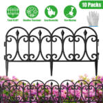 19.3FT Decorative Landscape Edging, 10 Panels Flexible Interlocking PP Lawn Border, Angle Adjustable Weather Resistant Garden Fence for Yard Flower Bed Path - Image 2
