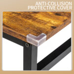 Rotten wood color SG016FD P2 particleboard + iron pipe 160cm cut-off computer desk with non-woven fabric storage - Image 6
