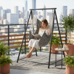 112*113*180CM Hammock Chair Stand with Swing Chair - Image 9
