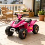 Pink 6V Kids Motorized Quad – 4-Wheeler ATV Ride On Car with Forward/Reverse Switch for 18-36 Months Old - Image 6