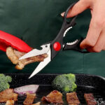 Food Scissors, Sharp Scissors with Nutcrackers, Bottle Opener, Can Opener, Vegetable Cutting Scissors, Chopping Scissors, Multi-Purpose Utensil Gadgets(USPS shipping, pickup supported) - Image 9