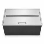 Drop-In Ice Chest, Stainless Steel Ice Storage Box with Sliding Lid and Drain Hose, Ice Bin for Chilled Wine, Beer, Beverage (36 x 18 x 14 Inches)