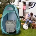 Portable Outdoor Pop-up Toilet Dressing Fitting Room Privacy Shelter Tent Army Green - Image 59