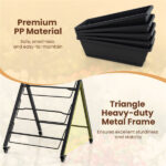 Vertical 5-Tier Raised Garden Bed with Wheels & Removable Planter Boxes for Patio Balcony - Image 4