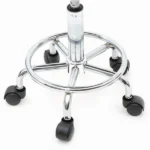 Adjustable Salon Stool with Back, 360° Swivel Round Beauty Stool, Height 19-25 Inch, Black (Shipment from Walmart) - Image 4
