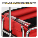 Q235 steel pipe 96*75*58cm bicycle trailer rack black and red 100kg cargo trailer with handle - Image 4