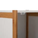 2 Shelf Bamboo Floor Cabinet in White - Image 5