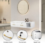 Same code 39231790 15mm E0 particleboard linen two draw three holes with lock salon cabinet white - Image 14