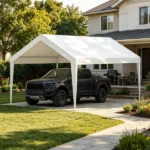 10 x 20 ft Carport Replacement Canopy Cover, Heavy-Duty Waterproof Garage Top Tarp with Ball Bungees (Frame Not Included) - Image 6