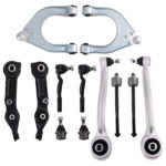 Front Lower Upper Suspension Control Arms Fit for Mercedes Benz CLS500 2006 Front Suspension Kit 12 Piece 2113302503, 2113302603 2113308907, 2113309007