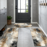 Three-piece kitchen rug set, non-slip and washable, abstract pattern kitchen hallway rug, soft and comfortable, suitable for sinks, floors, entrances, hallways and bathrooms. - Image 12