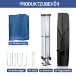 3 x 3m Two Doors & Two Windows Practical Waterproof Right-Angle Folding Tent Blue - Image 13