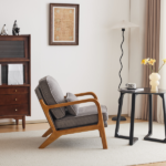 Low Arm Accent Chair - Light Gray Corduroy Upholstered Indoor Lounge Chair, Compact Single Seater with Sturdy Frame (330LBS Weight Capacity) - Image 29
