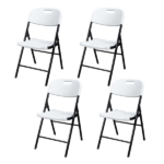 4pcs 47*54*84cm Garden Plastic Folding Chair White - Image 13