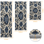 Three-piece kitchen rug set, non-slip and washable, abstract pattern kitchen hallway rug, soft and comfortable, suitable for sinks, floors, entrances, hallways and bathrooms. - Image 5