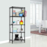 Changeable Assembly Floor Standing Carbon Steel Storage Rack Black - Image 10