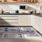 Boho Kitchen Rug Sets 3 Piece with Runner Non Slip Kitchen Rugs and Mats Washable Kitchen Mats for Floor Thick Kitchen Floor Mat Carpet Runner Rugs for Hallway Laundry Holiday Decor - Image 3