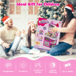Pink Kids Corner Play Kitchen with Realistic Sounds, Lights & Steam, 95PCS Accessories Pretend Cooking Set for Ages 3+ - Image 9