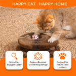 2PCS Kitty Curls Cat Toy - Foldable Accordion Cat Scratcher withBall - Magic Organ Cat Scratch Board for Interactive Play -Calming Features - Image 5