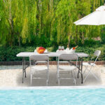 Replace 82618525 6FT Outdoor Courtyard Foldable Long Table - Image 27