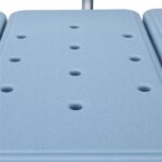 Medical Bathroom Safety Shower Tub Aluminium Alloy Bath Chair Transfer Bench with Back & Handle Blue - Image 7