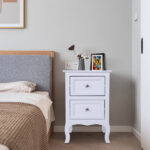 Oid Code 48714449/34800355 2pcs Country Style Two-Tier Night Tables Large Size White - Image 31