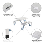 Same Code 69250698 One Piece Folding Table and Chair Aluminum Alloy - Image 9