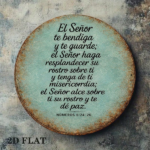 CIFbuy 1pc 8x8in Vintage God Bless You Round Sign, "" Bless You Round Sign, Round Sign, Spanish Bible Verse 2D Flat Plaque TikTok, Temu Self-pickup Logiaqics - Image 3