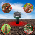 Solar Mole Repeller, Ultrasonic Vibration Rodent Deterrent with Buzzer Sound Wave, Waterproof Outdoor Pest Repellent for Moles Gophers Voles, 323 Sq.ft Coverage for Yard Garden Farm - Image 8