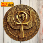 CIFbuy Ancient Egyptian Wall Decor Eye Of Horus & Ankh Metal Plaque, 7.87" Round Aluminum Sign With Hieroglyphics, Vintage Spiritual Ar TikTok, TikTok, Self-pickup Logiopics - Image 2