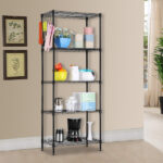 Changeable Assembly Floor Standing Carbon Steel Storage Rack Black - Image 30