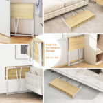 Folding Table, Portable Space-Saving Desk for Home, Apartment, Small Office, Light Oak (Shipment from Walmart) - Image 5