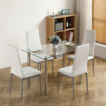 Same Code 60648027 110CM Clear Color Dining Table Set (This product will be split into two packages) - Image 30