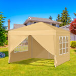 3 x 3m Two Doors & Two Windows Practical Waterproof Right-Angle Folding Tent Khaki - Image 11
