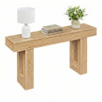 63" Farmhouse Console Table, Narrow Entryway Table with Spacious Bottom Storage - Image 2