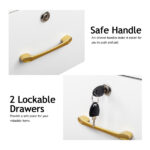 Same code 39231790 15mm E0 particleboard linen two draw three holes with lock salon cabinet white - Image 5
