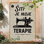 CIFbuy Vintage Sewing Machine Metal Sign, Retro Iron Wall Art With Czech Quote "Sewing Is My Relax", 2D Flat Decor For Home, 7.87x11.81 TikTok, TikTok, 1.81 Self-pickup Logiopics - Image 7