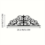 CIFbuy™ Art Deco Metal Iris Scroll Wall Hanging 1pc Must-Have Indoor Decor 20-inch Laser Cut Floral Theme Solid Pattern Statue for Living Rooms Bedroo(TikTok/temu self-pickup orders) - Image 7