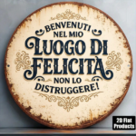 CIFbuy 1pc 8x8in Vintage Round Sign Welcome To, "" Sign Welcome, To My Happy Place Do Not Disturb Plaque TikTok, Temu Self-pickup Logiaqics