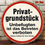 CIFbuy 1pc 8x8 Inch Round French Aluminum Sign, Vintage Private Property No Trespassing Warning Plaque, 2D Flat Decorative Metal Sign F TikTok, TikTok, Self-pickup Logiopics - Image 2