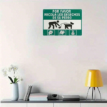 CIFbuy Funny Spanish Pet Waste Reminder Sign, Rustic Retro "Please Clean Up Dog Poop" "Please Clean Up Dog Poop" Metal Wall Plaque, Plaque, Durable Iron Decor For Home Ba RusticikTok, RusticikTok, t Self-pickup Logiopics - Image 5