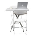 Replace 59374361 76*50*70.5cm Liftable Garden Plastic Table White - Image 10